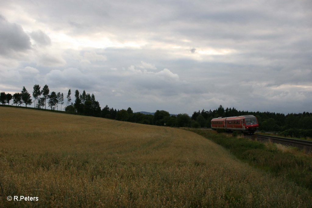 Nachschuss von 610 016-8 als RE 5282 Chep – Nrnberg beu Seuen. 22.07.11