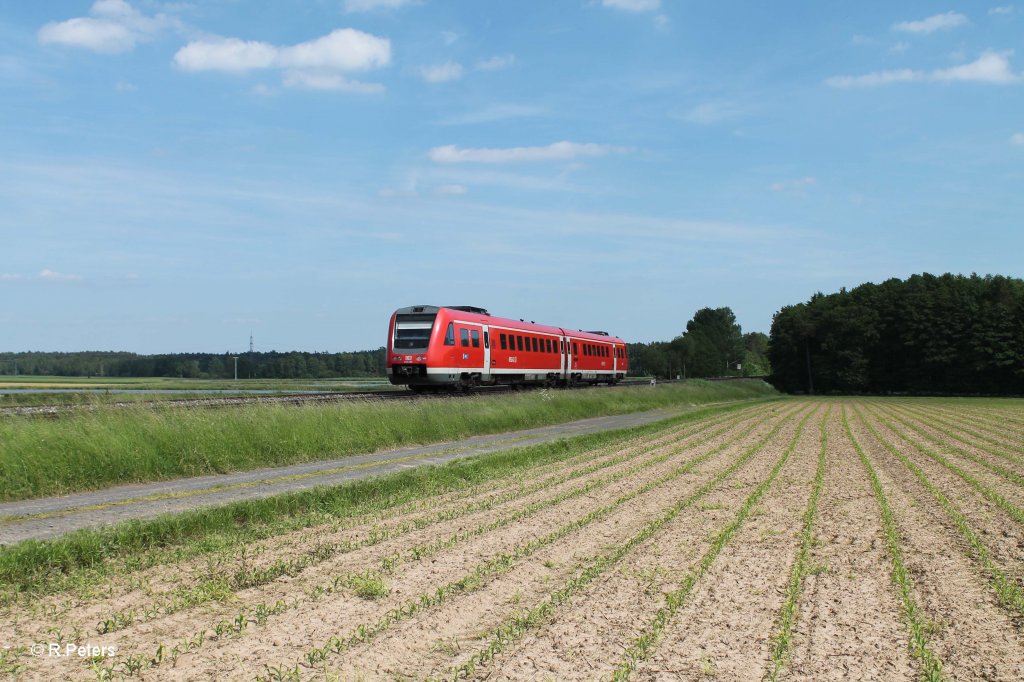 Nachschuss auf 612 665 als IRE 3090 Dresden - Nrnberg bei Oberteich. 13.06.13