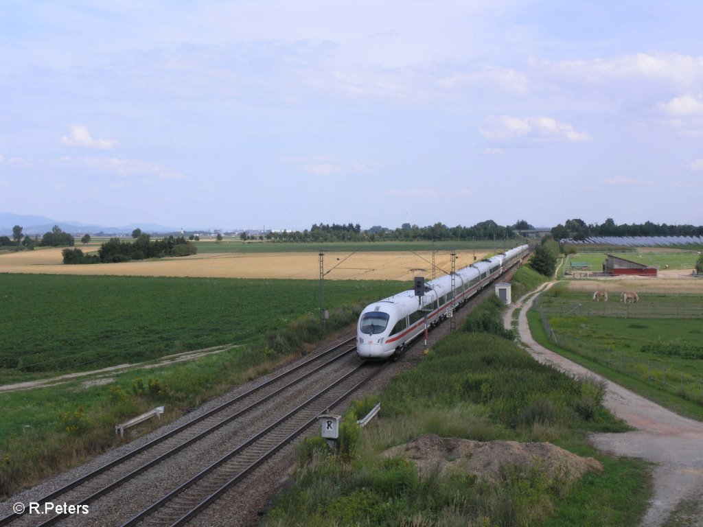 Nachschuss bei Stephansposching von ein ICE nach Wien. 08.08.09
