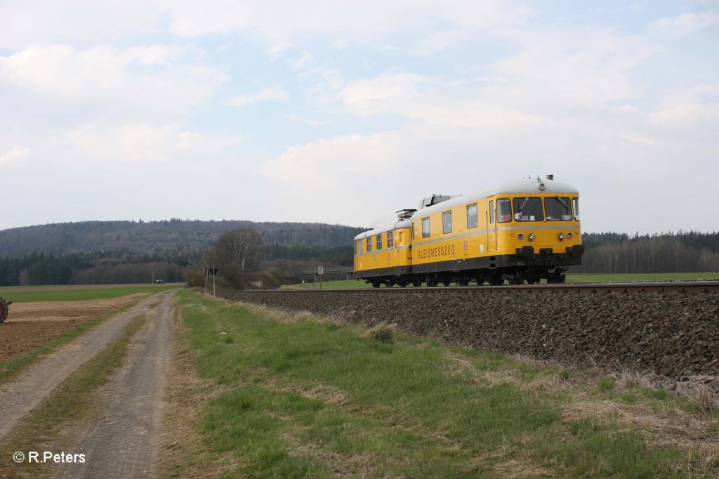 Nachschuss vom Gleismesszug bei Oberteich 19.04.12