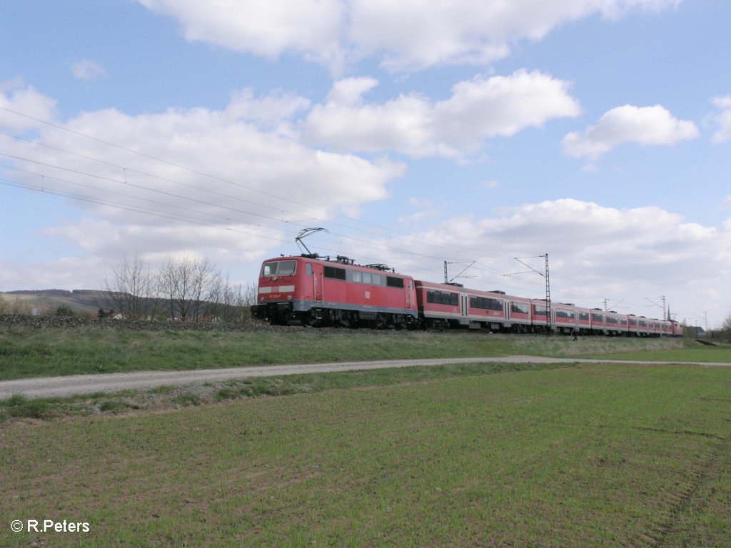 Nachschuss von der zweiten 111er am REbei Thngersheim. 10.04.10