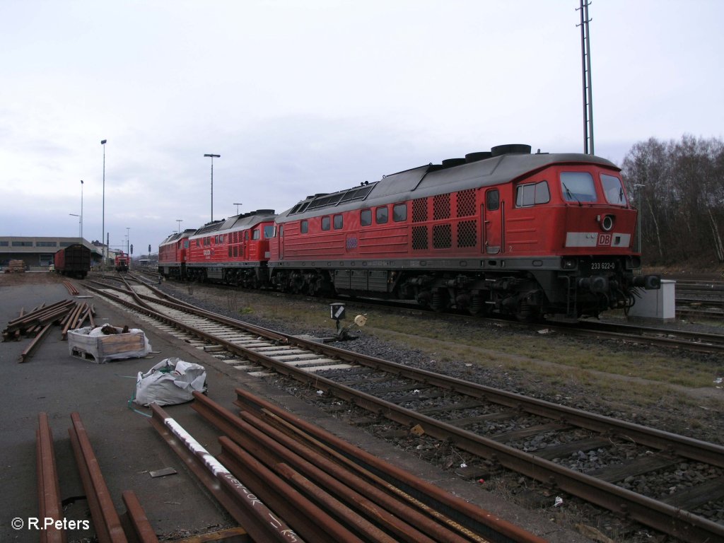 Nochmal 233 622-0 mit 232 589-2 und 232 668-4 die in Marktredwitz abgestellt sind. 22.11.09