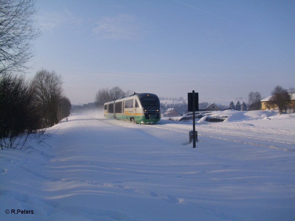 VT 20 bei Schnfeld als VBG81110 nach Hof. 28.12.10