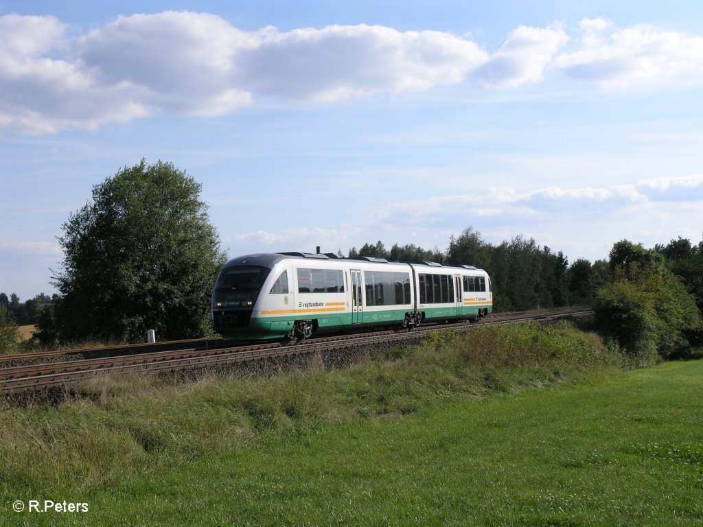 VT03 als VBG86564 nach Hof bei Schnfeld. 23.08.09
