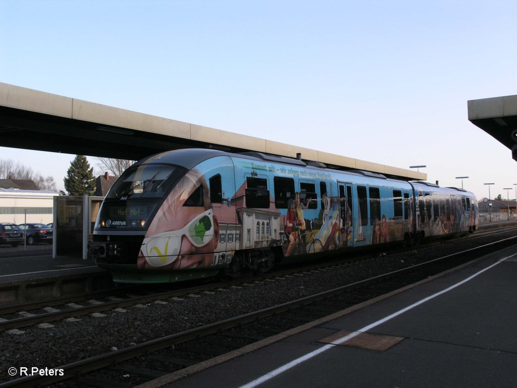 VT06 hat Wiesau/Oberpfalz mit VBG86566 nach Hof am 02.04.09
