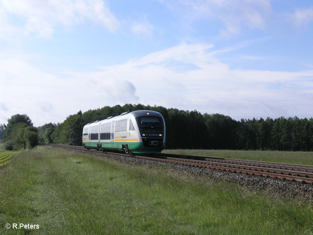 VT09 rollt bei Oberteich als VBG86544 nach Hof. 08.06.09
