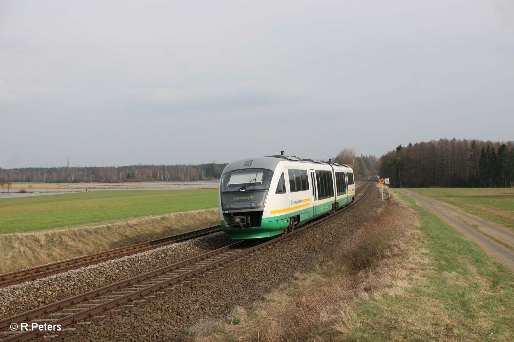 VT11 als VBG81125 Hof - Regensburg bei Oberteich. 04.04.12