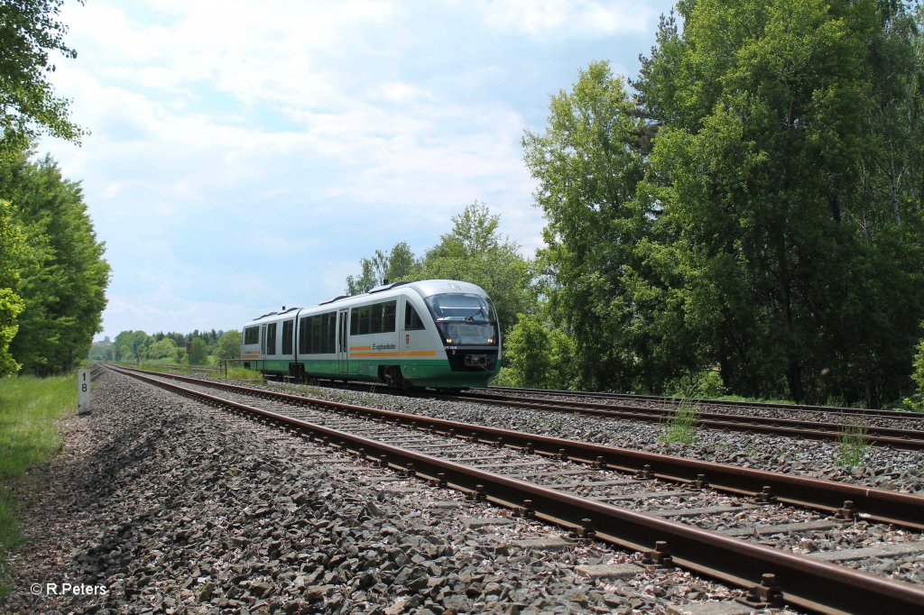 VT16 als VBG81118 Schwandorf - Marktredwitz bei Schnfeld. 06.06.13