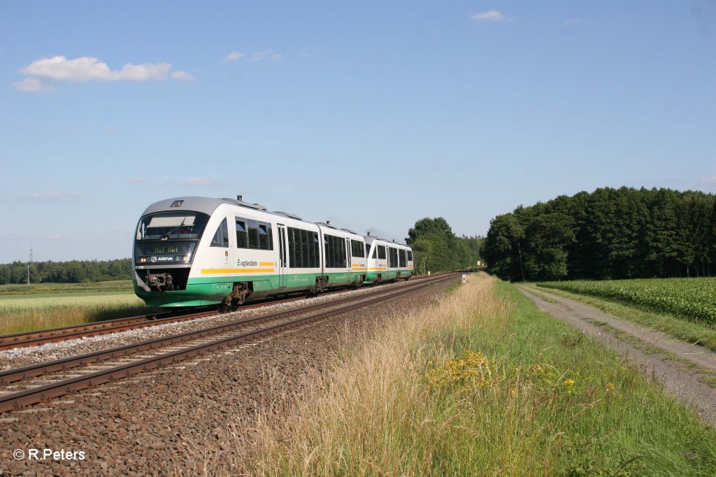 VT17 „Stadt Schwandorf“ als VBG81124 nach Hof bei Oberteich. 27.06.11

