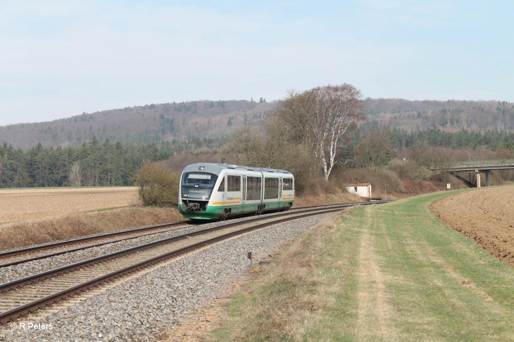 VT19 als VBG81113 Marktredwitz - Schwandorf bei Oberteich. 18.04.13