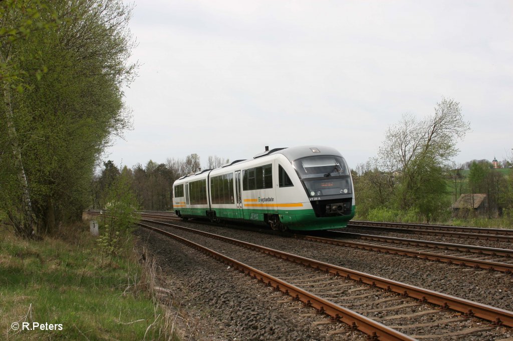 VT26 als VBG81112 Regensburg - Hof bei Schnfeld. 29.04.12