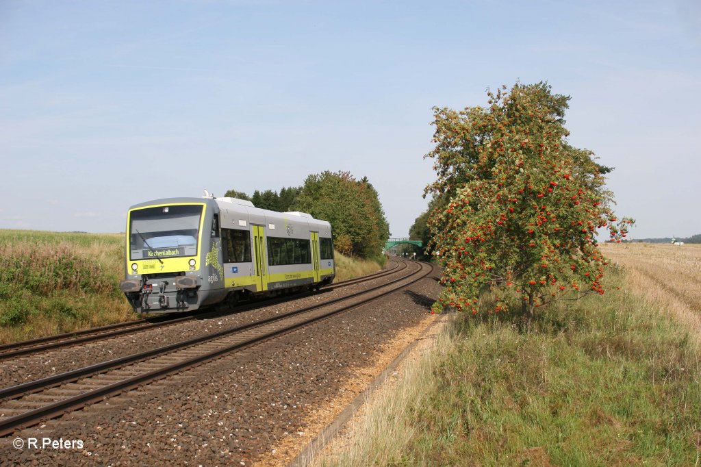 VT650 718 als ag84550 Marktredwitz - Kirchenlaibach bei Waldershof. 11.09.11