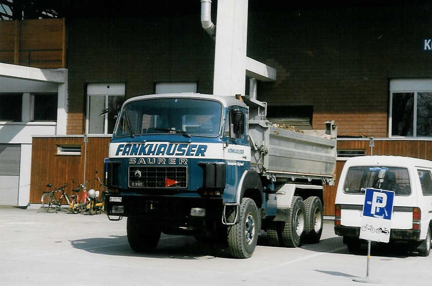 (030'132) - Aus dem Archiv: Fankhauser, Sigriswil - BE 171'778 - Saurer am 17. Mrz 1999 in Thun, Grabengut
