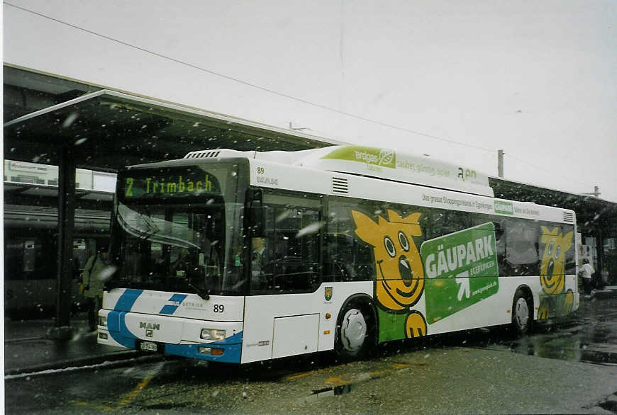 (082'301) - BOGG Wangen b.O. - Nr. 89/SO 154'160 - MAN am 29. Dezember 2005 beim Bahnhof Olten