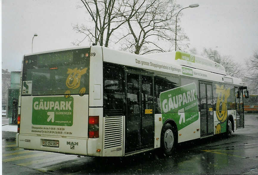 (082'304) - BOGG Wangen b.O. - Nr. 89/SO 154'160 - MAN am 29. Dezember 2005 beim Bahnhof Olten