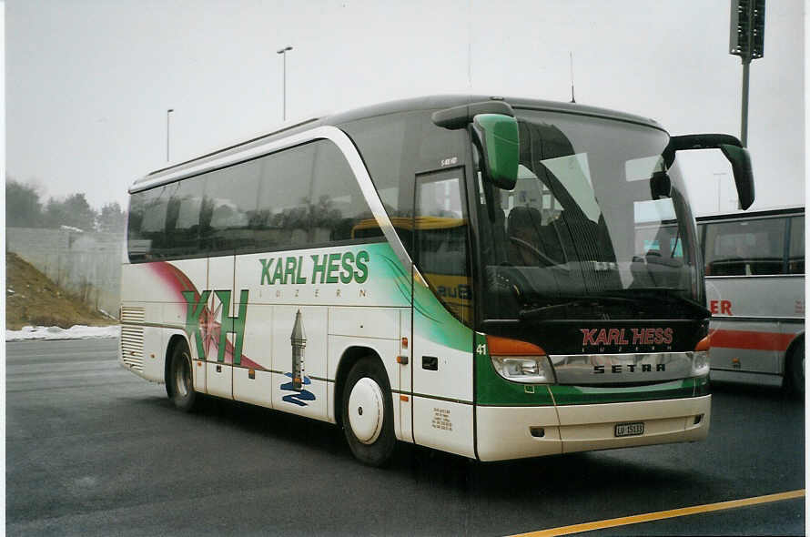 (082'535) - Hess K., Luzern - Nr. 41/LU 15'133 - Setra am 14. Januar 2006 in Zrich, Flughafen