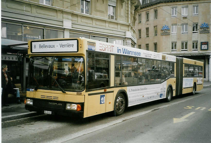 (083'731) - TL Lausanne - Nr. 631/VD 310'121 - Neoplan (ex Haru Nr. 8509) am 6. Mrz 2006 in Lausanne, Bel-Air