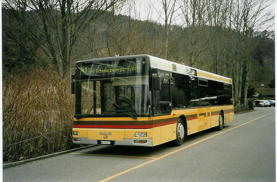 (084'235) - STI Thun - Nr. 77/BE 274'177 - MAN am 15. April 2006 bei der Schifflndte Thun
