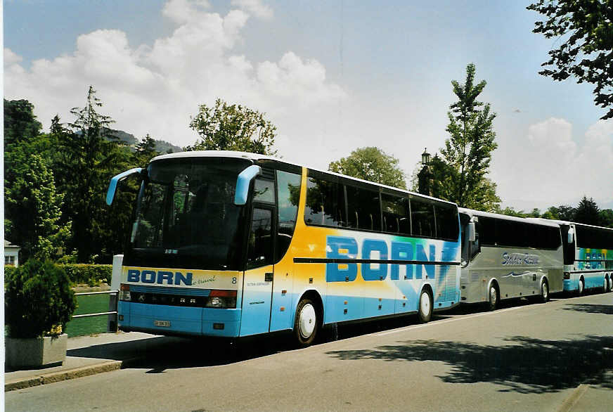 (086'201) - Born, Olten - Nr. 8/SO 106'103 - Setra am 14. Juni 2006 bei der Schifflndte Thun