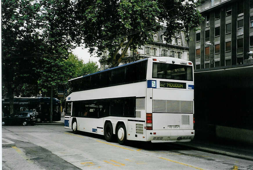 (087'733) - TL Lausanne - Nr. 504/VD 1095 - Neoplan am 26. Juli 2006 in Lausanne, Tunnel