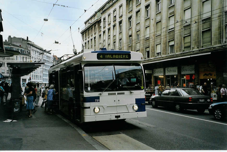 (087'814) - TL Lausanne - Nr. 731 - FBW/Hess Trolleybus am 26. Juli 2006 in Lausanne, Bel-Air