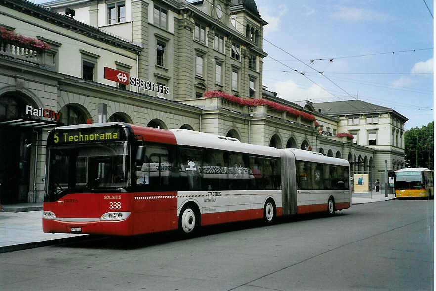 (088'218) - SW Winterthur - Nr. 338/ZH 730'338 - Solaris am 28. Juli 2006 beim Hauptbahnhof Winterthur