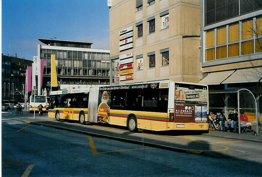 (091'030) - STI Thun - Nr. 105/BE 577'105 - MAN am 22. Dezember 2006 beim Bahnhof Thun