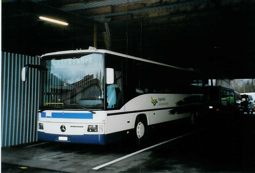 (091'405) - ZVB Zug - Nr. 158/ZG 51'158 - Mercedes (ex Nr. 58) am 1. Januar 2007 in Zug, Garage