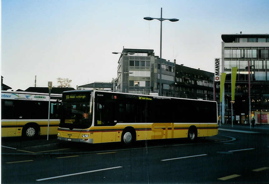 (091'602) - STI Thun - Nr. 118/BE 700'118 - MAN am 13. Januar 2007 beim Bahnhof Thun