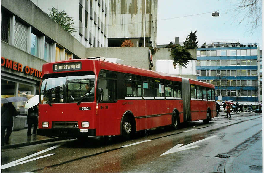 (091'900) - Bernmobil, Bern - Nr. 284/BE 419'284 - Volvo/R&J-Hess-Gangloff am 12. Februar 2007 in Bern, City West