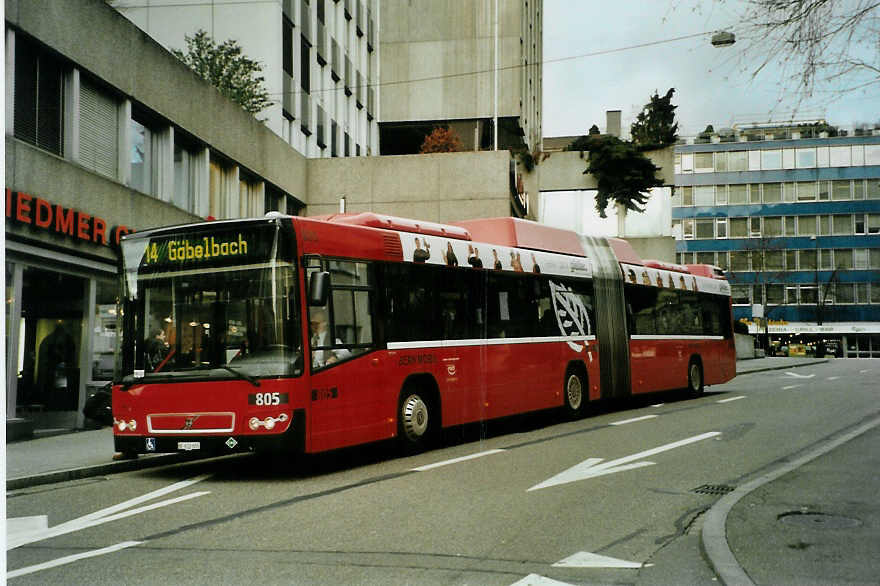 (091'924) - Bernmobil, Bern - Nr. 805/BE 612'805 - Volvo am 12. Februar 2007 in Bern, City West