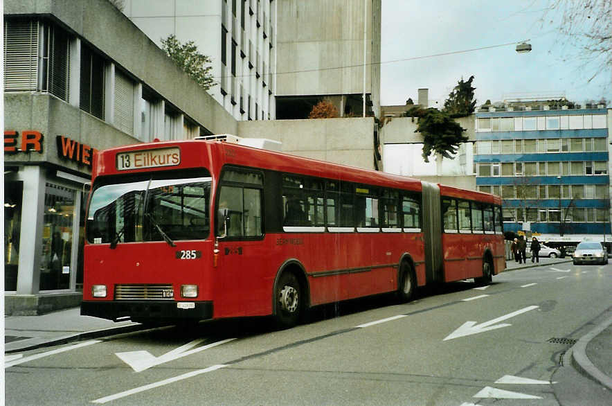 (091'926) - Bernmobil, Bern - Nr. 285/BE 419'285 - Volvo/R&J-Hess-Gangloff am 12. Februar 2007 in Bern, City West