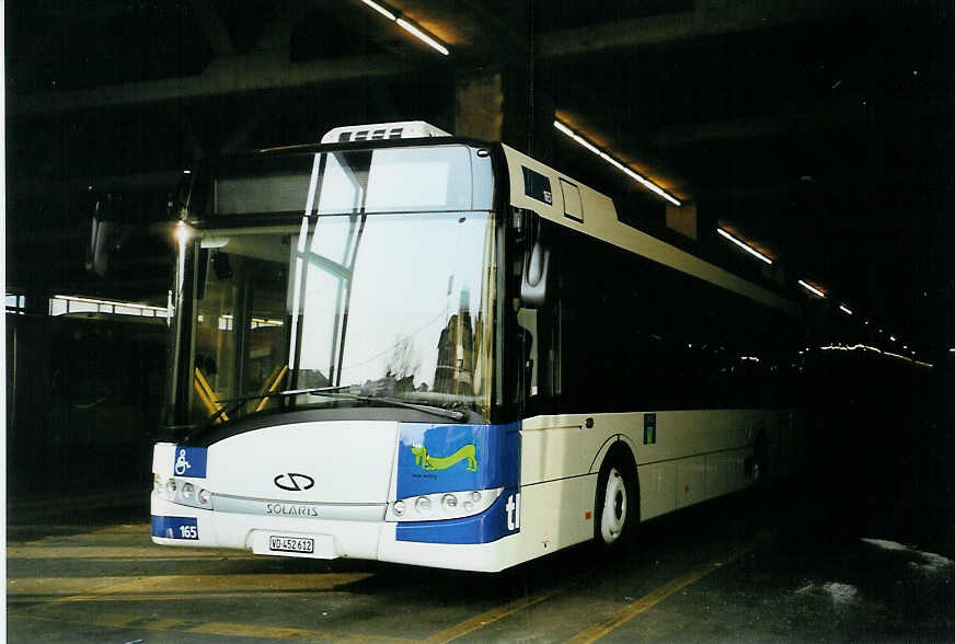 (092'925) - TL Lausanne - Nr. 165/VD 452'612 - Solaris am 17. Mrz 2007 in Lausanne, Dpt Borde