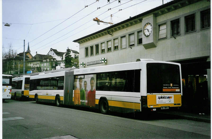 (093'315) - VBSH Schaffhausen - Nr. 14/SH 38'014 - Volvo/Hess am 22. Mrz 2007 beim Bahnhof Schaffhausen