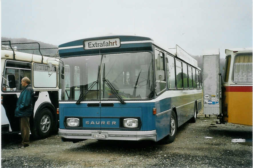 (095'008) - Schneider, Ermenswil - SG 181'042 - Saurer/Hess (ex Nr. 10) am 2. Juni 2007 in Thayngen, Saurertreffen