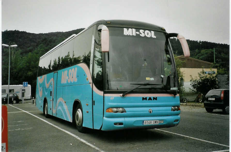 (095'834) - Aus Spanien: Mi-Sol, Elche - Nr. 67/8146 DWX - MAN/Noge am 6. Juli 2007 in Thun, Seestrasse