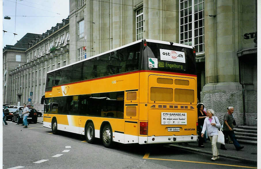 (096'433) - PostAuto Ostschweiz - AR 14'844 - Neoplan (ex P 27'015) am 21. Juli 2007 beim Bahnhof St. Gallen