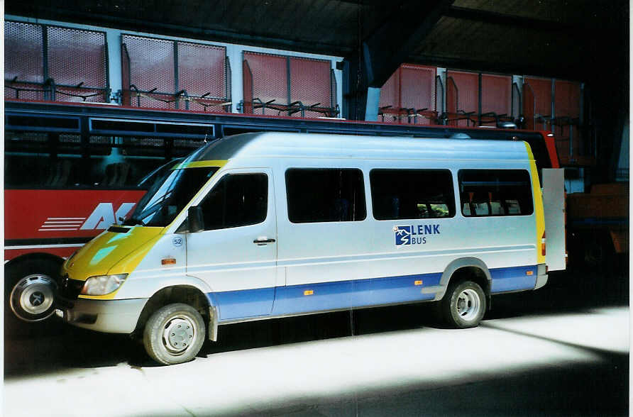 (096'929) - AFA Adelboden - Nr. 52/BE 611'129 - Mercedes (ex ABW Walenstadt) am 1. August 2007 im Autobahnhof Adelboden