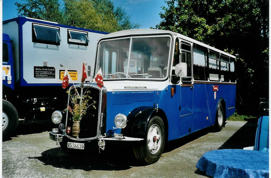 (097'332) - Aus der Schweiz: Suter, Savise - VS 34'639 - Saurer/R&J am 18. August 2007 in Schaan, Wohnbustreffen