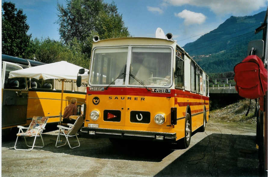 (097'401) - Aus der Schweiz: Siegrist, Berikon - AG 43'328 - Saurer/FHS (ex P 25'697; ex Furler, Bren) am 18. August 2007 in Schaan, Wohnbustreffen