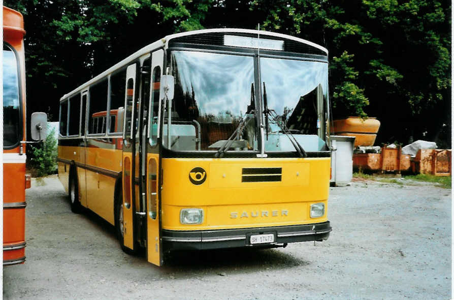 (098'436) - Ruklic, Schaffhausen - SH 17'473 - Saurer/R&J (ex Heim, Flums; ex Frigg, Zernez; ex P 24'279) am 9. September 2007 in Oberburg, Ziegelgut