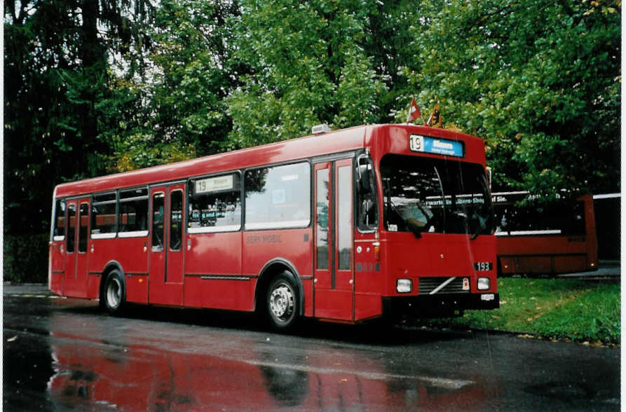 (099'403) - Bernmobil, Bern - Nr. 193/BE 451'193 - Volvo/Gangloff am 30. September 2007 in Bern, Elfenau