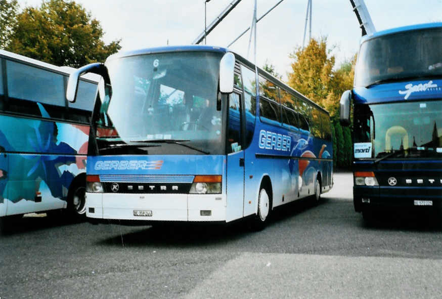 (099'604) - Aus der Schweiz: Gerber, Roggwil - Nr. 6/BE 359'244 - Setra am 2. Oktober 2007 in Rust, Europapark