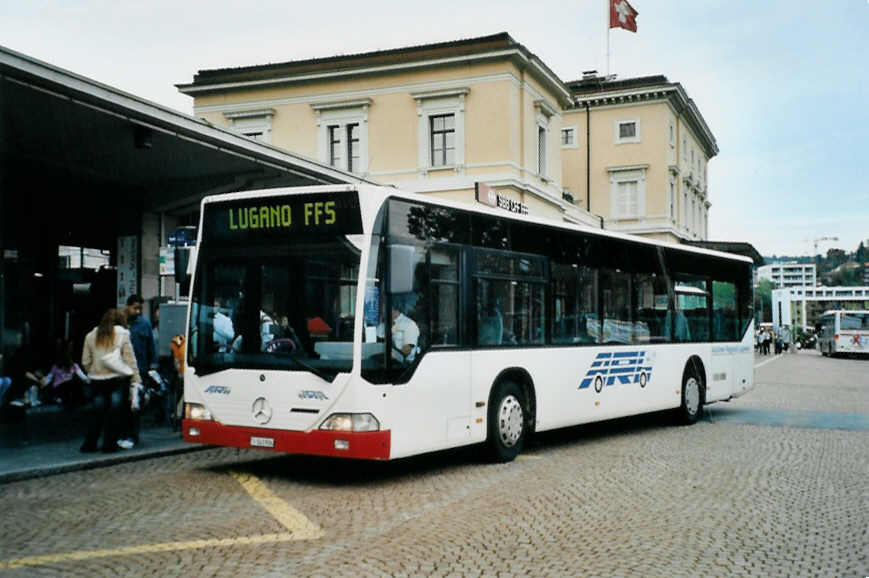 (100'031) - ARL Tesserete - Nr. 34/TI 141'934 - Mercedes am 4. Oktober 2007 beim Bahnhof Lugano