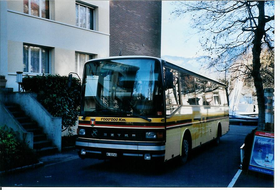 (103'635) - STI Thun - Nr. 45/BE 322'545 - Setra (ex AGS Sigriswil Nr. 3) am 21. Januar 2008 in Oberhofen, Dorf