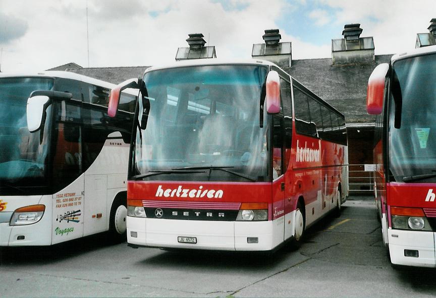 (106'220) - Hertzeisen, Glovelier - JU 6572 - Setra am 4. April 2008 in Thun, Expo