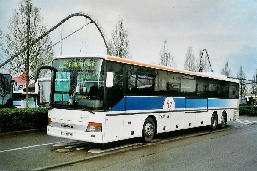 (106'532) - Aus Frankreich: Rseau 67, Strasbourg - Nr. 234/796 APY 67 - Setra am 16. April 2008 in Rust, Europapark