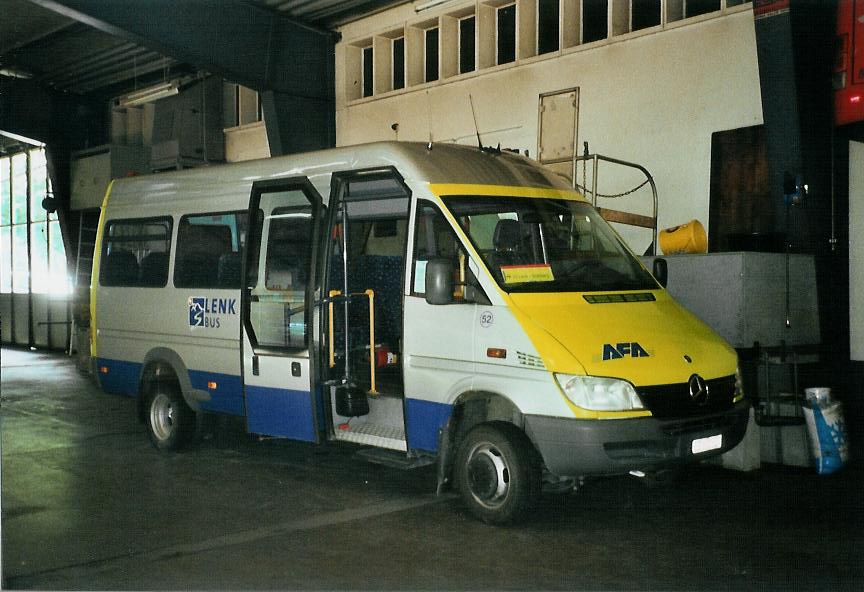 (107'808) - AFA Adelboden - Nr. 52/BE 611'129 - Mercedes (ex ABW Walenstadt) am 9. Juni 2008 im Autobahnhof Adelboden