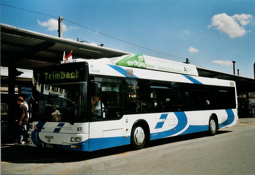 (108'217) - BOGG Wangen b.O. - Nr. 87/SO 67'675 - MAN am 21. Juni 2008 beim Bahnhof Olten