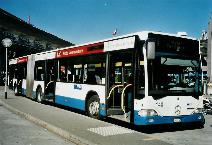 (109'223) - VBL Luzern - Nr. 140/LU 199'440 - Mercedes am 16. Juli 2008 beim Bahnhof Luzern